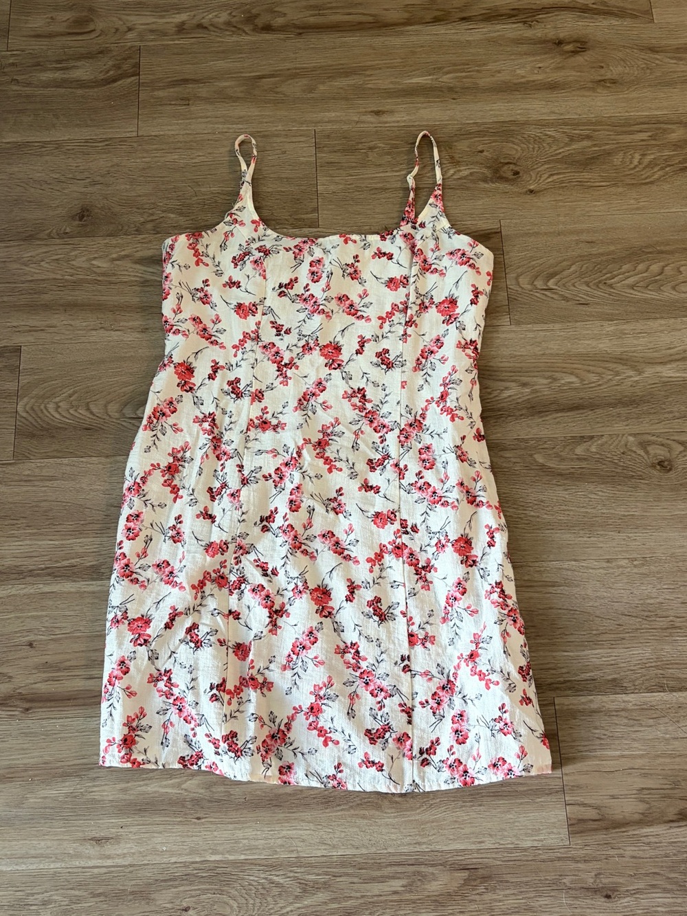 a new day White Mini Dress with Pink Floral Print
